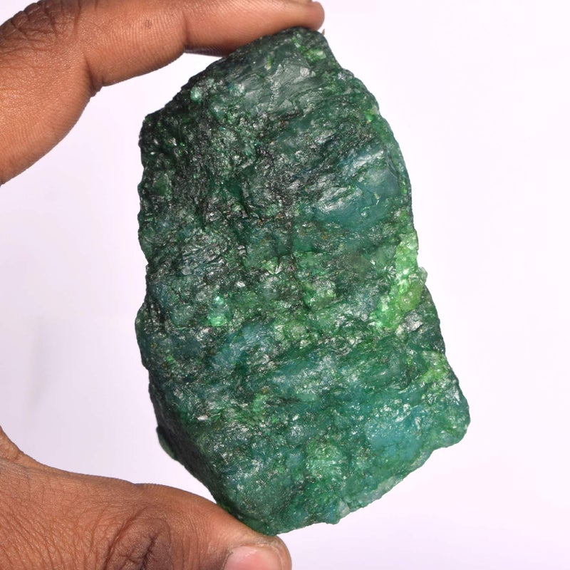 GEMHUB Natural Green Emerald Gemstones for Jewelry Making 974.00 Ct. Certified Crystals and Healing Stones l Rock Rough Emerald Stone - Image 3